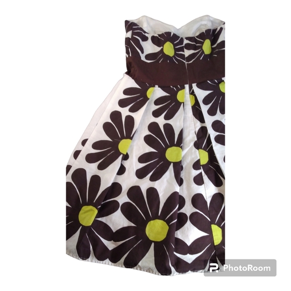 B Darlin strapless floral dress, no size, measurements given 30" bustline - Picture 5 of 9